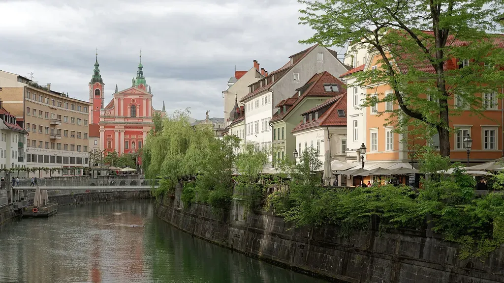 La rivière Ljubljanica à Ljubljana