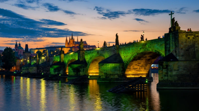 Vue du Pont Charles à Prague