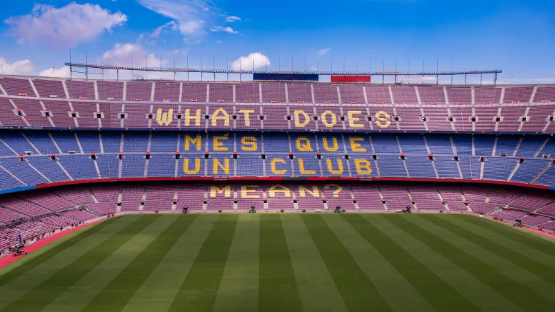 Vue sur le Camp Nou Terrain de football du FC Barcelona