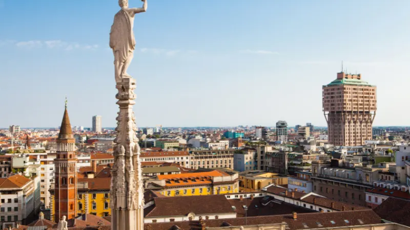 Vue panoramique sur Milan