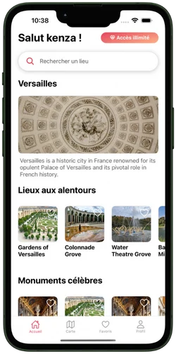 Capture d'écran de l'application Guidly - Guide touristique interactif