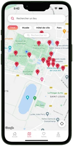 Capture d'écran de l'application Guidly - Guide touristique interactif