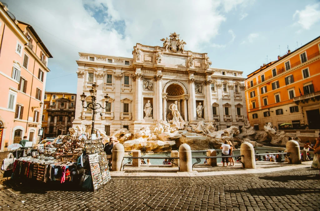 Vue de la Fontaine de Trevi sur visiter Rome en 4 jours