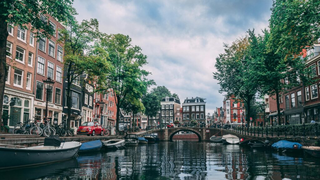 Vue de canal Amsterdam